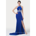 Grace Karin Lange Meerjungfrau Abendkleid Split Side Royal Blue Party Kleider Bodycon Cross Back Backless Frauen Formal Kleider CL6277